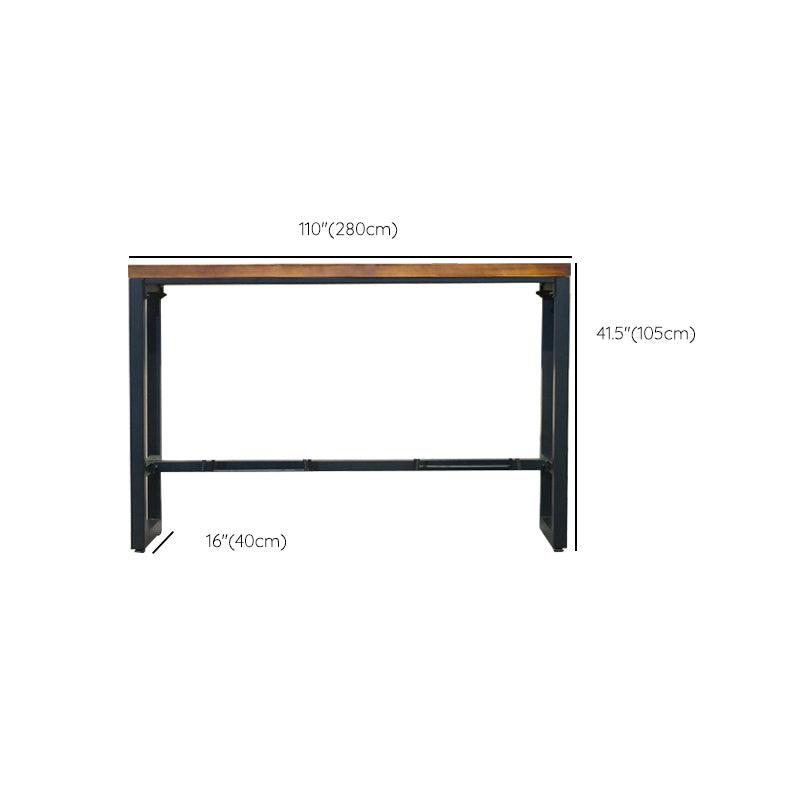 1/2/3/4/5 Pieces Modern Rectangular Pub Table Set Wooden Counter Table with Stools