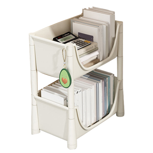 Contemporary Bookcase Vertical Plastic Book Shelf for Study Room