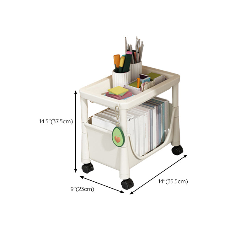Contemporary Bookcase Vertical Plastic Book Shelf for Study Room