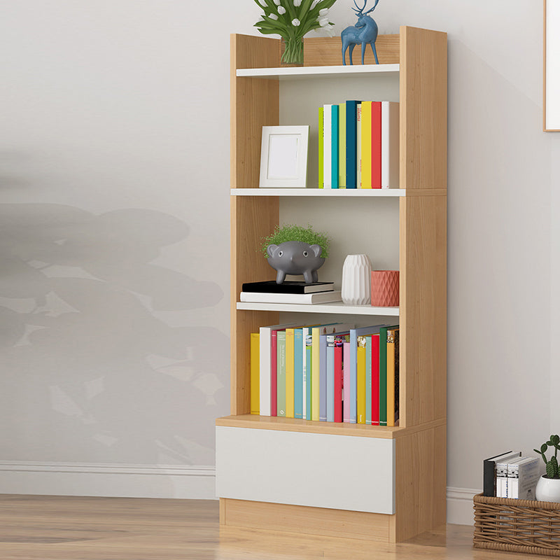 Engineered Wood Vertical Bookshelf Open Modern Shelf Bookcase for Study Room