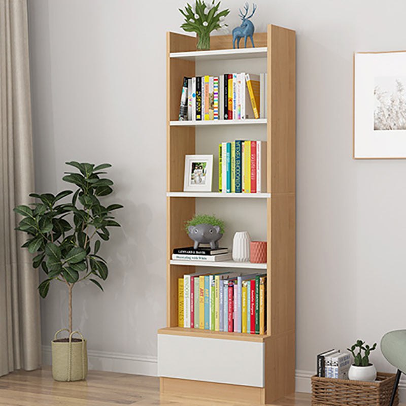 Engineered Wood Vertical Bookshelf Open Modern Shelf Bookcase for Study Room
