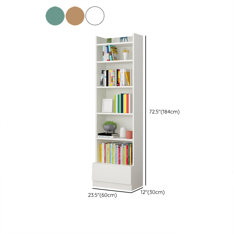 Engineered Wood Vertical Bookshelf Open Modern Shelf Bookcase for Study Room
