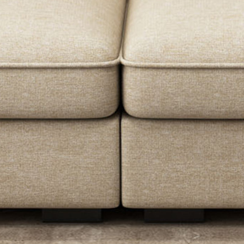 Nordic Cushions Stationary Fabric Living Room Recessed Arm Sofa