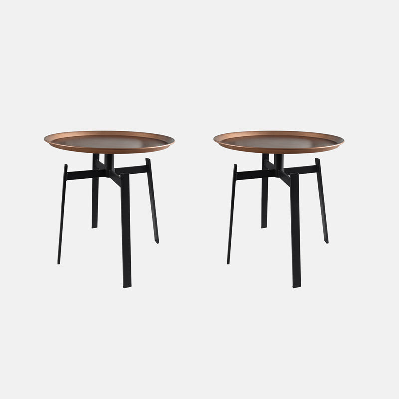 4 Legs Round Corner Table Side Tray Top End Table for Living Room