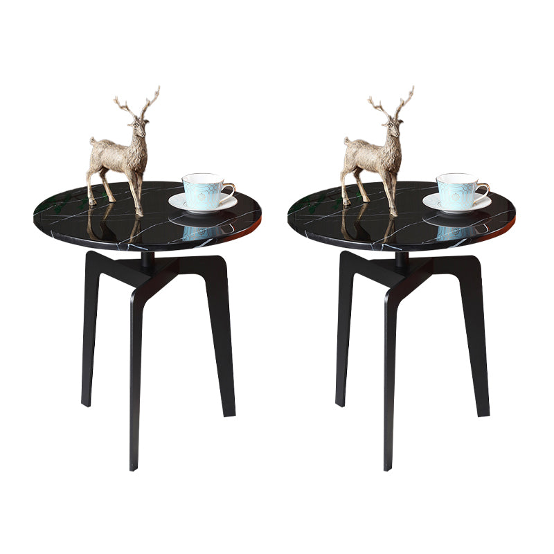 4 Legs Round Corner Table Side Tray Top End Table for Living Room