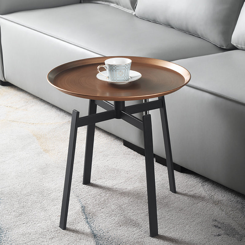 4 Legs Round Corner Table Side Tray Top End Table for Living Room