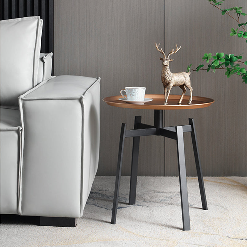 4 Legs Round Corner Table Side Tray Top End Table for Living Room