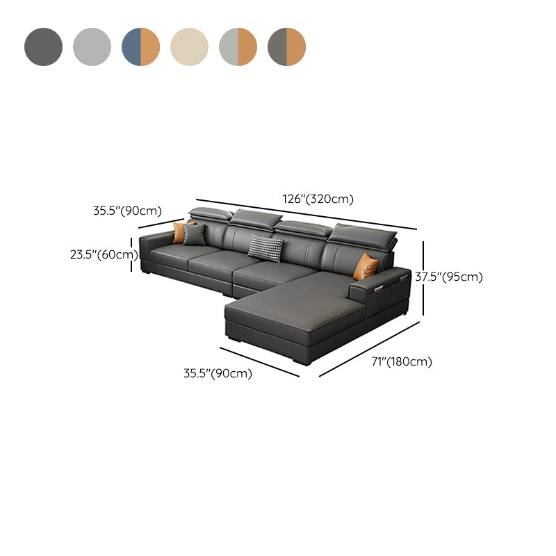 Nordic Cushions Recessed Arm Faux Leather Stationary with Storage Seating