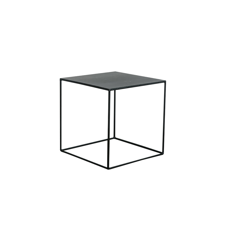 Mid-Century Black Corner Table Metal Frame Sofa Side End Table