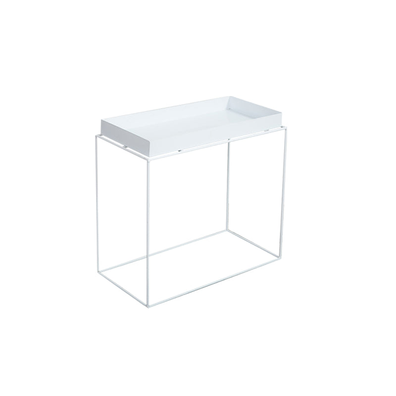Mid-Century Black Corner Table Metal Frame Sofa Side End Table