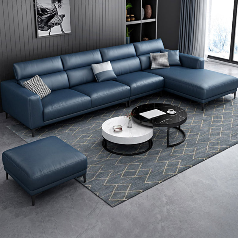 Modern Cushions Recessed Arm Living Room Faux Leather Seating