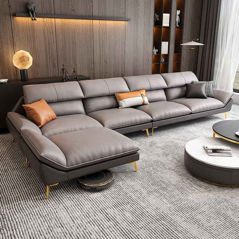 Modern Faux Leather Living Room Pillow Top Arm Cushions Seating