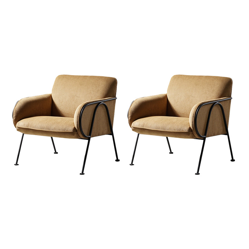 Modern Style Chair with Black Metal Basic Four Leg and Tight Back