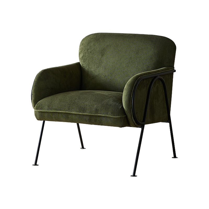 Modern Style Chair with Black Metal Basic Four Leg and Tight Back