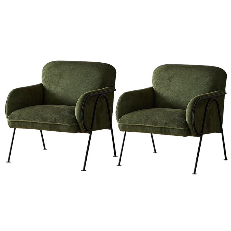 Modern Style Chair with Black Metal Basic Four Leg and Tight Back