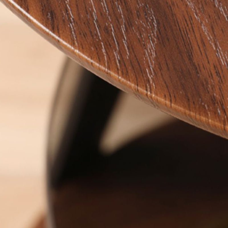 Modern Round Corner Table 3-Tier Side End Table with Storage