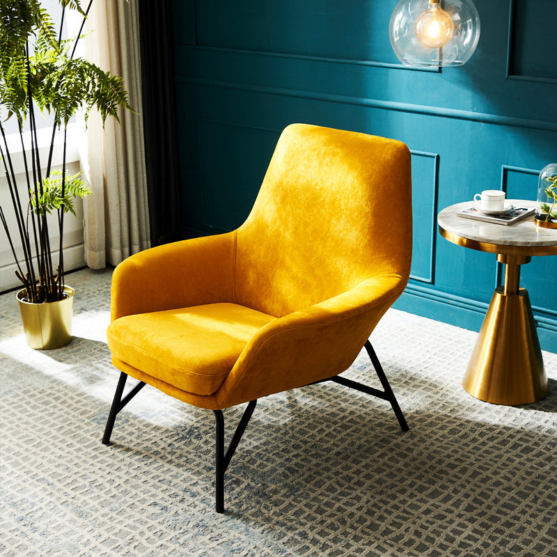 Contemporary 27.56" W Flared Arms Armchair with MW Base for Living Room