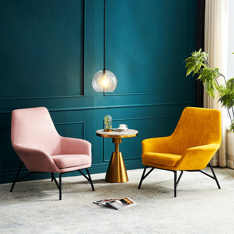 Contemporary 27.56" W Flared Arms Armchair with MW Base for Living Room