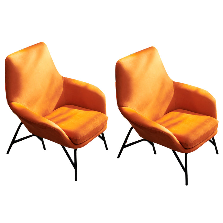 Contemporary 27.56" W Flared Arms Armchair with MW Base for Living Room