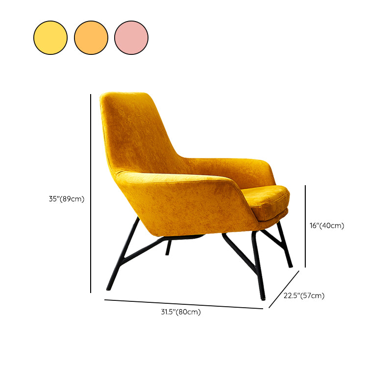 Contemporary 27.56" W Flared Arms Armchair with MW Base for Living Room