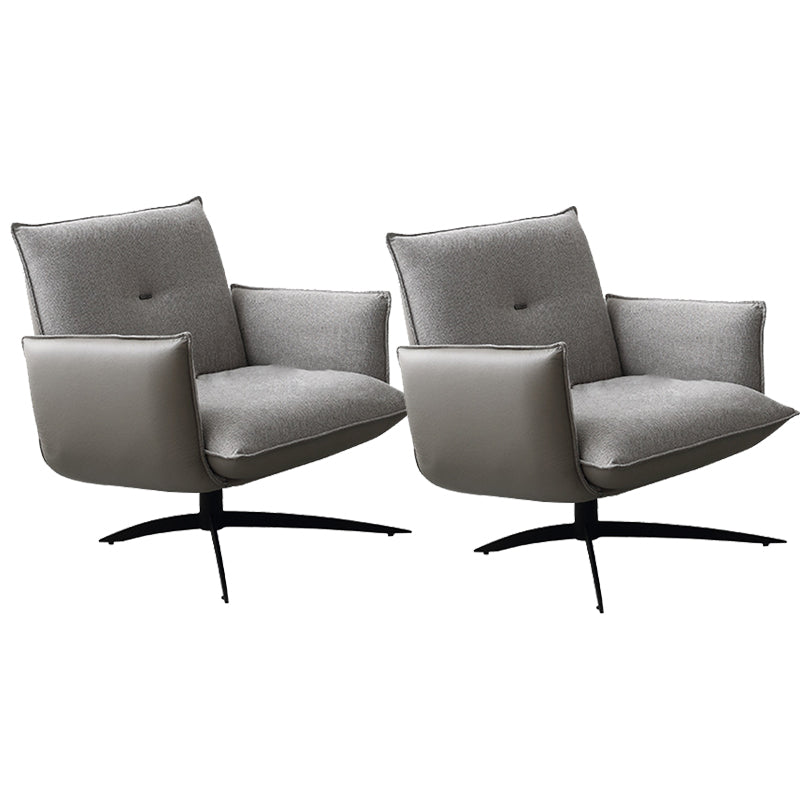 Contemporary Linen 4-Star Tight Back Accent Armchair in Grey