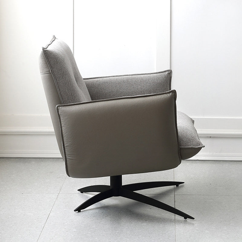 Contemporary Linen 4-Star Tight Back Accent Armchair in Grey
