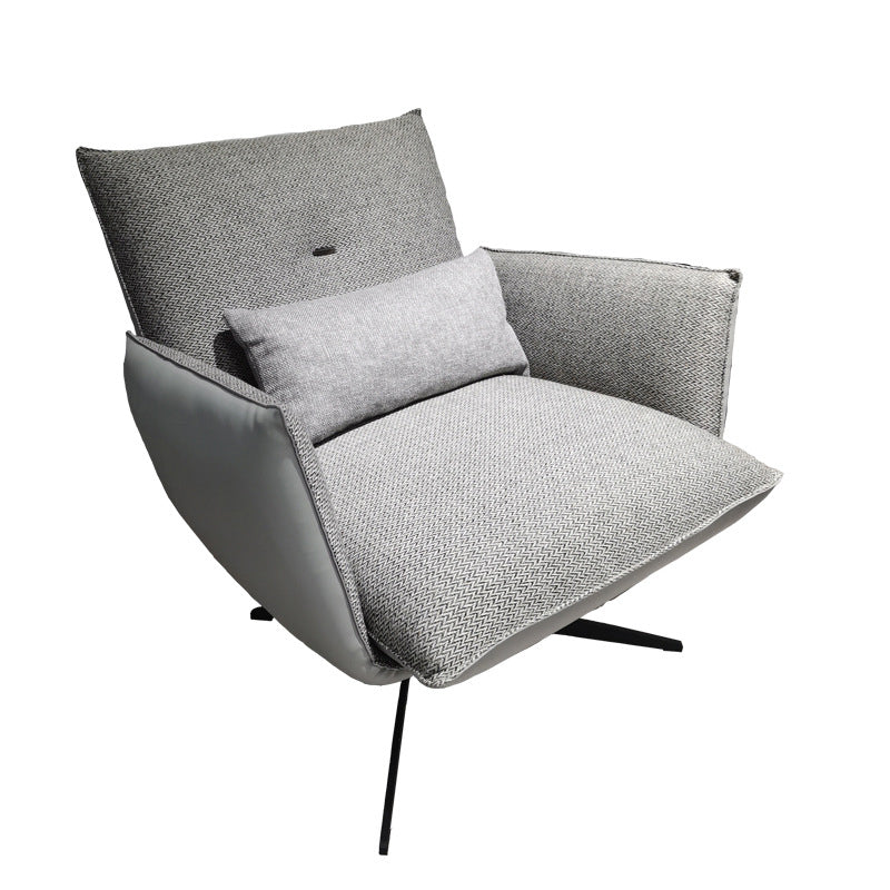 Contemporary Linen 4-Star Tight Back Accent Armchair in Grey
