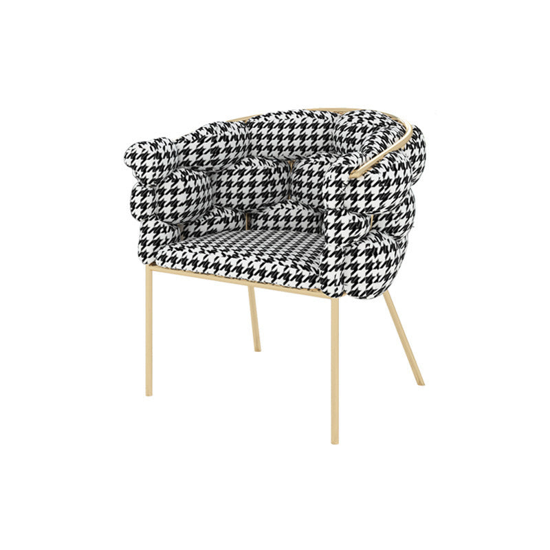 Contemporary Fabric Tuxedo Arm Settee Tight Back Standard Sofa