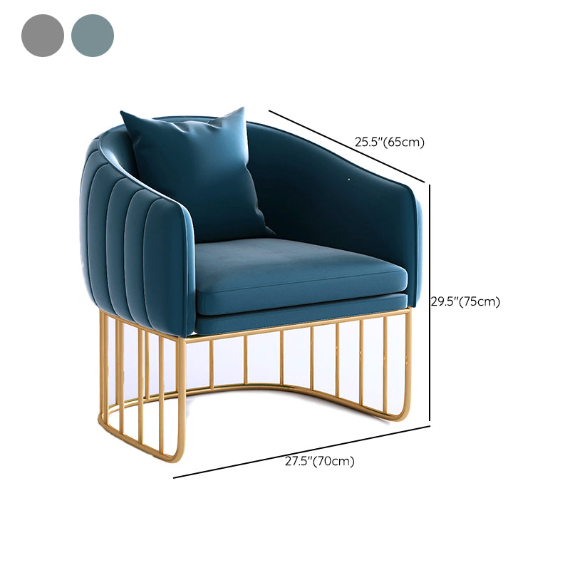 Contemporary Fabric Standard Settee Sloped Arm Tight Back Sofa