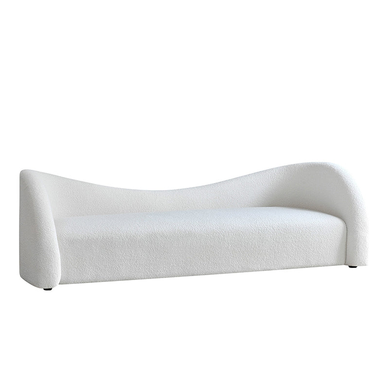 Contemporary Camel Back Fabric Settee Tuxedo Arm Standard Sofa