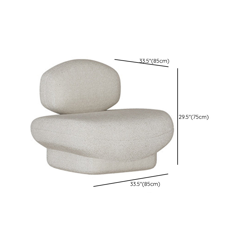 Contemporary Armless Standard Settee Tight Back Fabric Sofa for Living Room