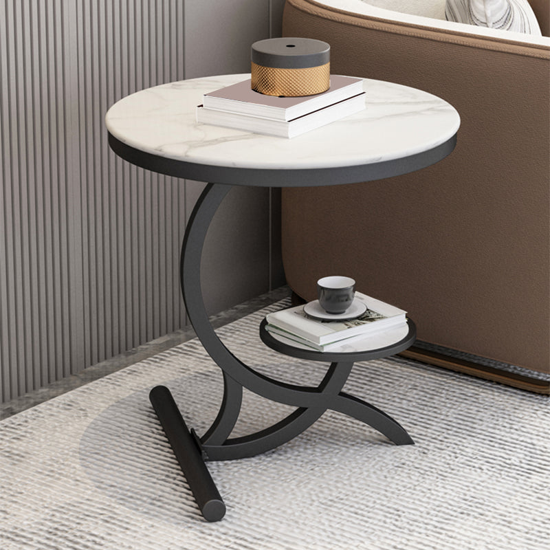 Modern Abstract Corner Table Round Side End Table for Living Room