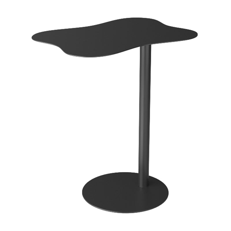 Mid-Century End Slide Table Minimalist Metal Pedestal Sofa Corner Table