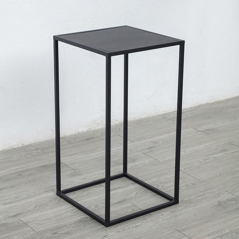 Mid-Century Metal End Slide Table Minimalist Frame Sofa Corner Table