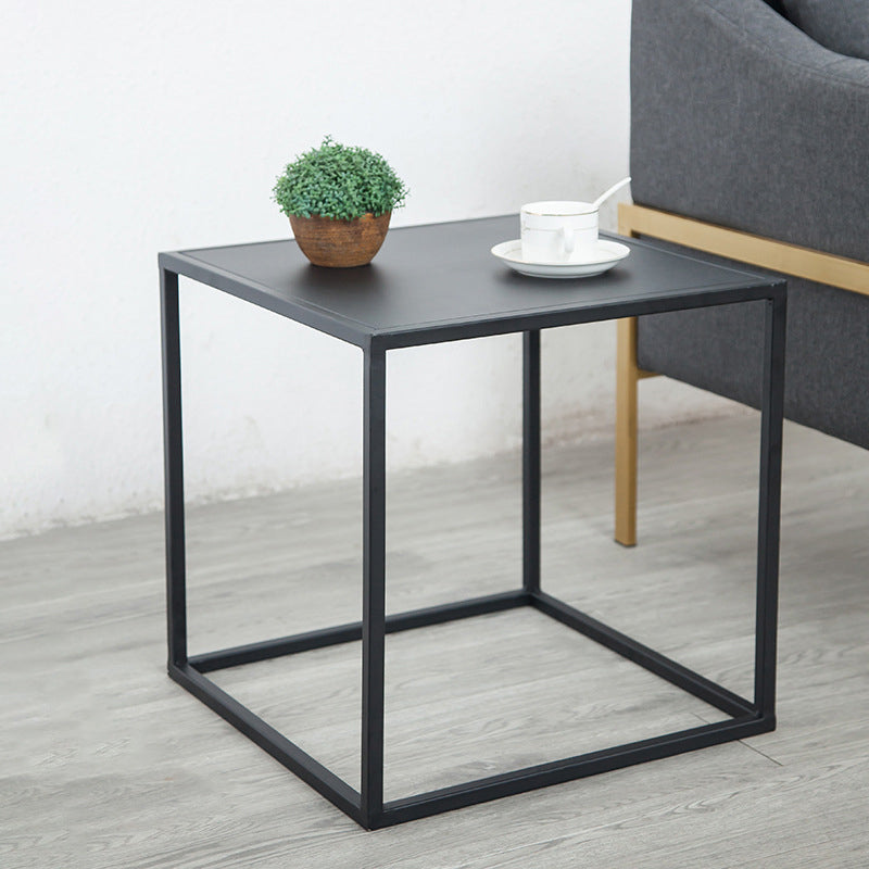 Mid-Century Metal End Slide Table Minimalist Frame Sofa Corner Table