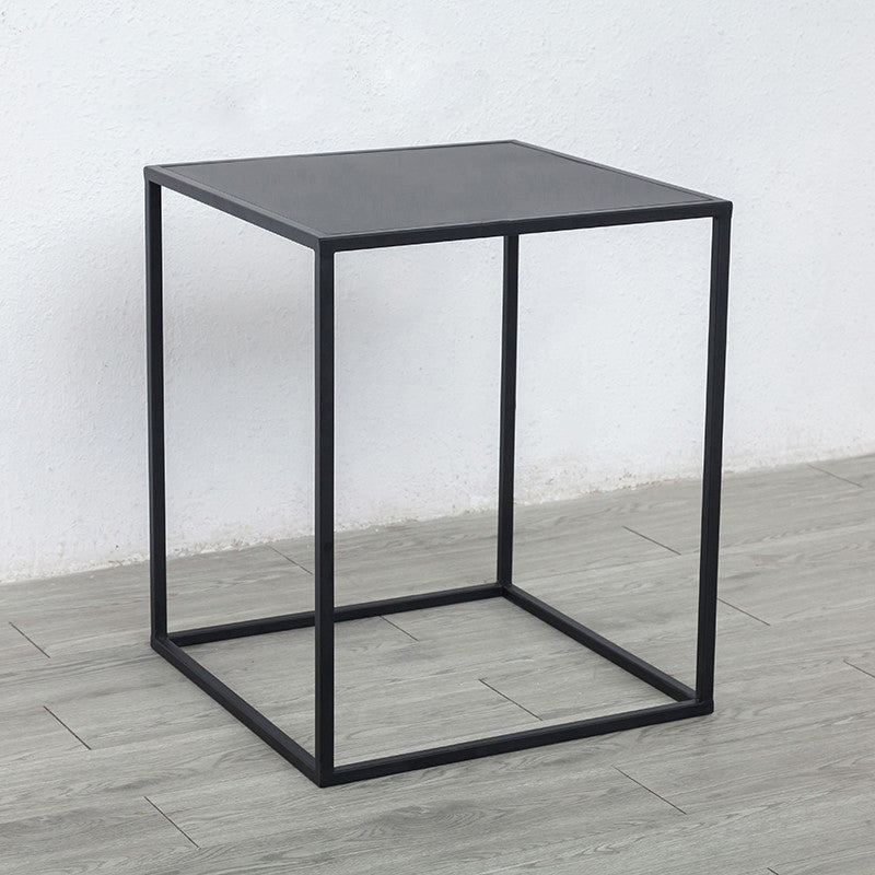 Mid-Century Metal End Slide Table Minimalist Frame Sofa Corner Table
