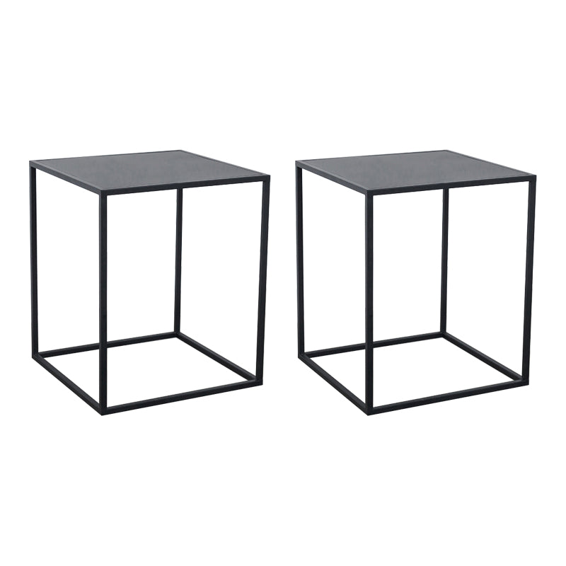 Mid-Century Metal End Slide Table Minimalist Frame Sofa Corner Table
