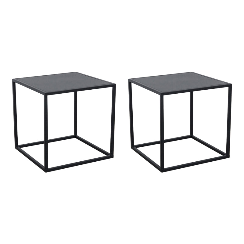 Mid-Century Metal End Slide Table Minimalist Frame Sofa Corner Table