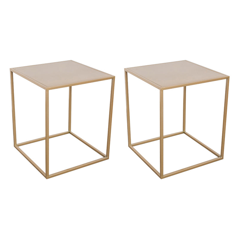 Mid-Century Metal End Slide Table Minimalist Frame Sofa Corner Table