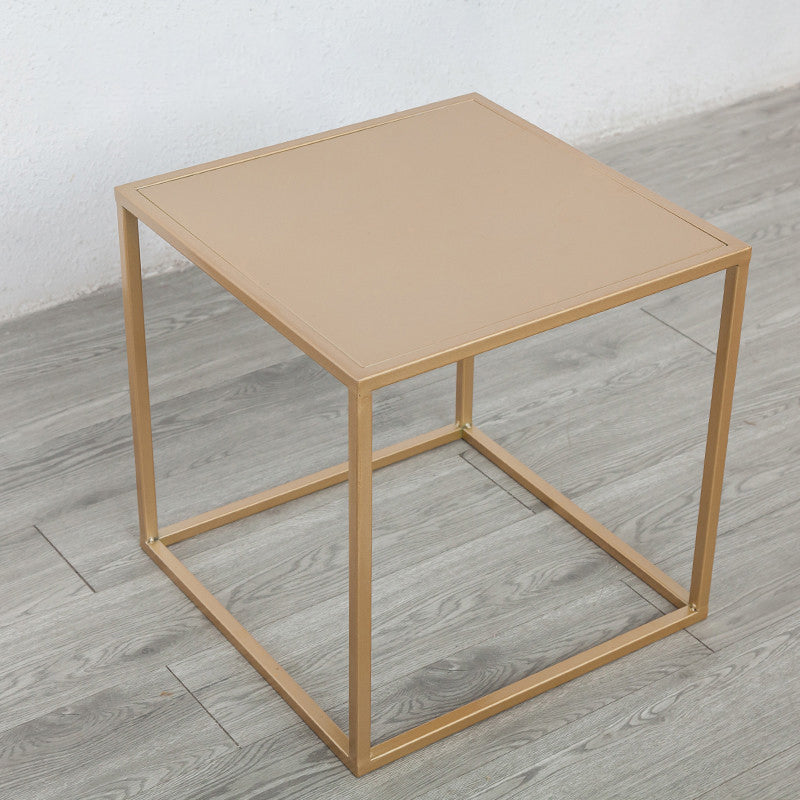 Mid-Century Metal End Slide Table Minimalist Frame Sofa Corner Table