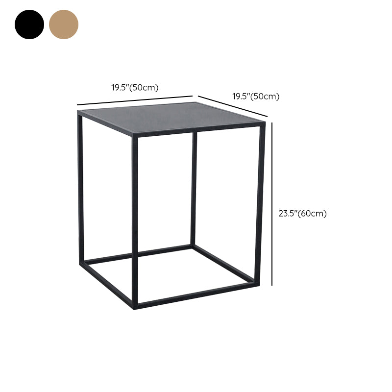 Mid-Century Metal End Slide Table Minimalist Frame Sofa Corner Table