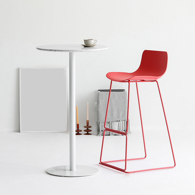 Glam Counter Stool with Bucket Plastic Bar Stools for Restaurant