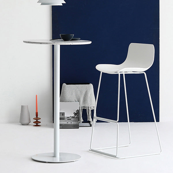 Glam Counter Stool with Bucket Plastic Bar Stools for Restaurant