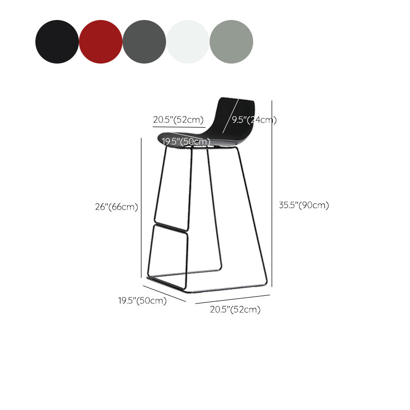 Glam Counter Stool with Bucket Plastic Bar Stools for Restaurant