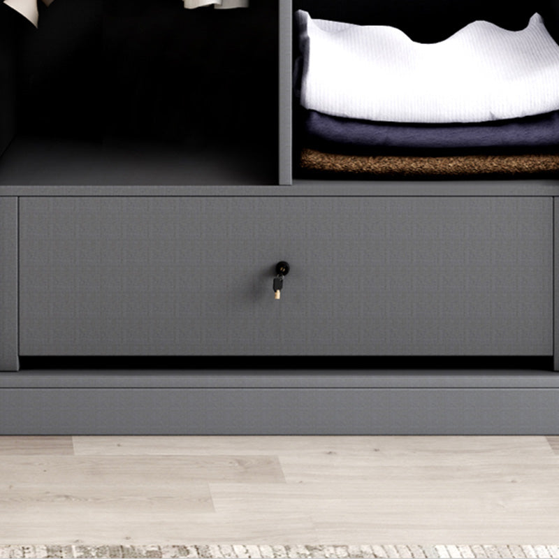 Modern Wooden Wardrobe Cabinet Bedroom Soft Close Doors Armoire