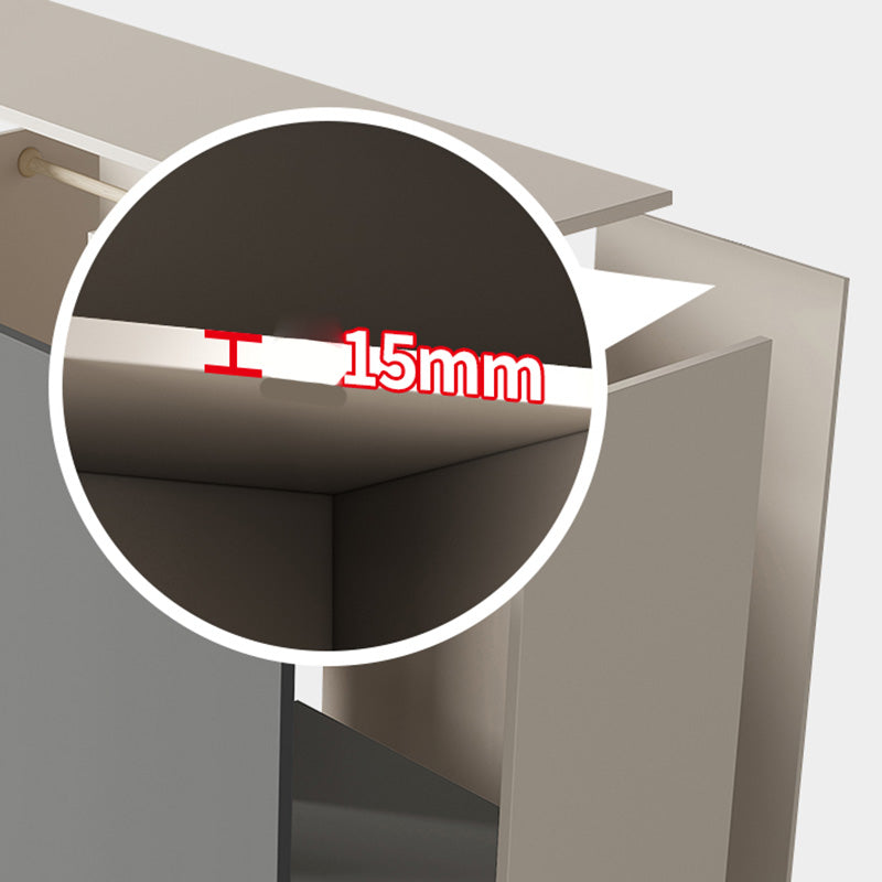 Modern Style Sliding Doors Armoire Wooden Storage Cabinet with Shelves