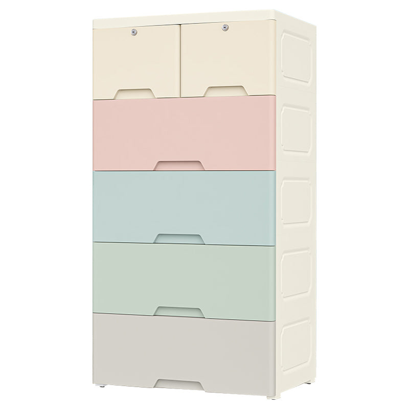 Non-Hanging Armoire with Drawer Plastic Storage Cabinet with Legs