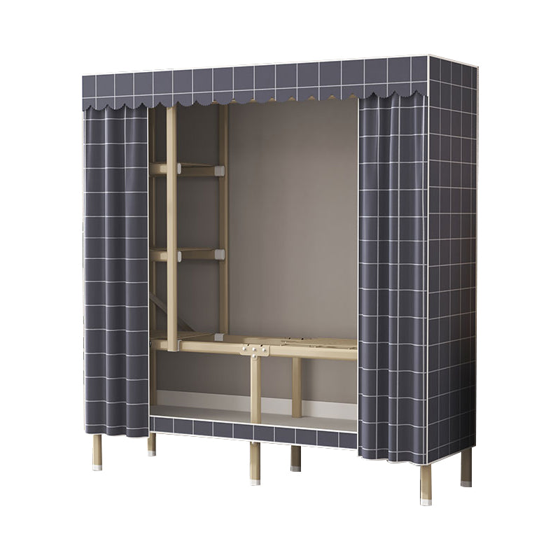 Modern Wardrobe Armoire with Legs Steel Wardrobe Cabinet with Shelves