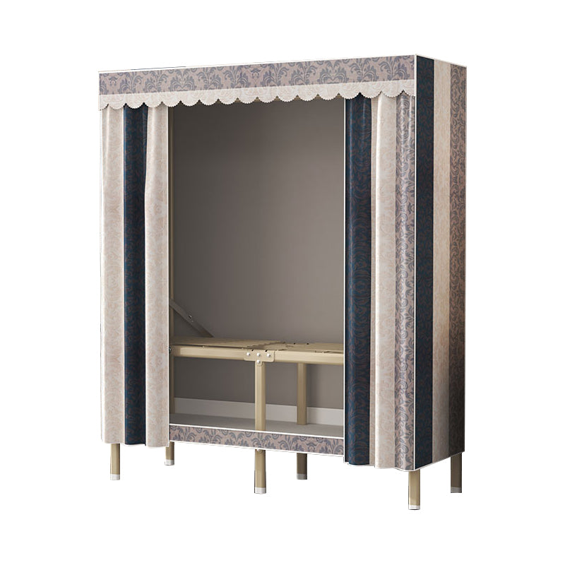 Modern Wardrobe Armoire with Legs Steel Wardrobe Cabinet with Shelves