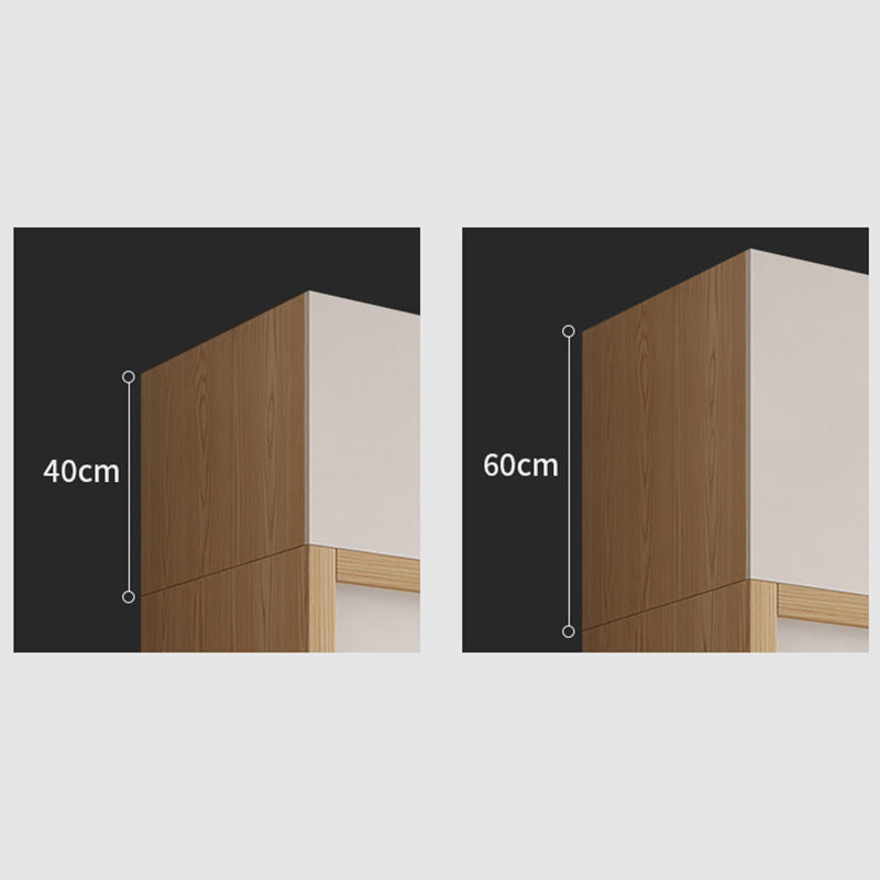 Natural Finish Colour Wardrobe Contemporary Wooden Wardrobe Closet with Drawer